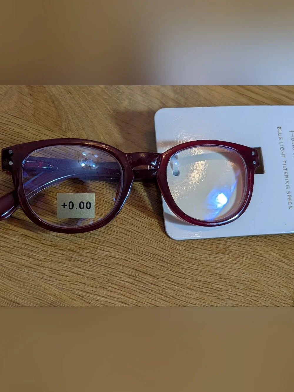 House Of Harlow Burgundy Round Blue Light Blocking Glasses, NWT!